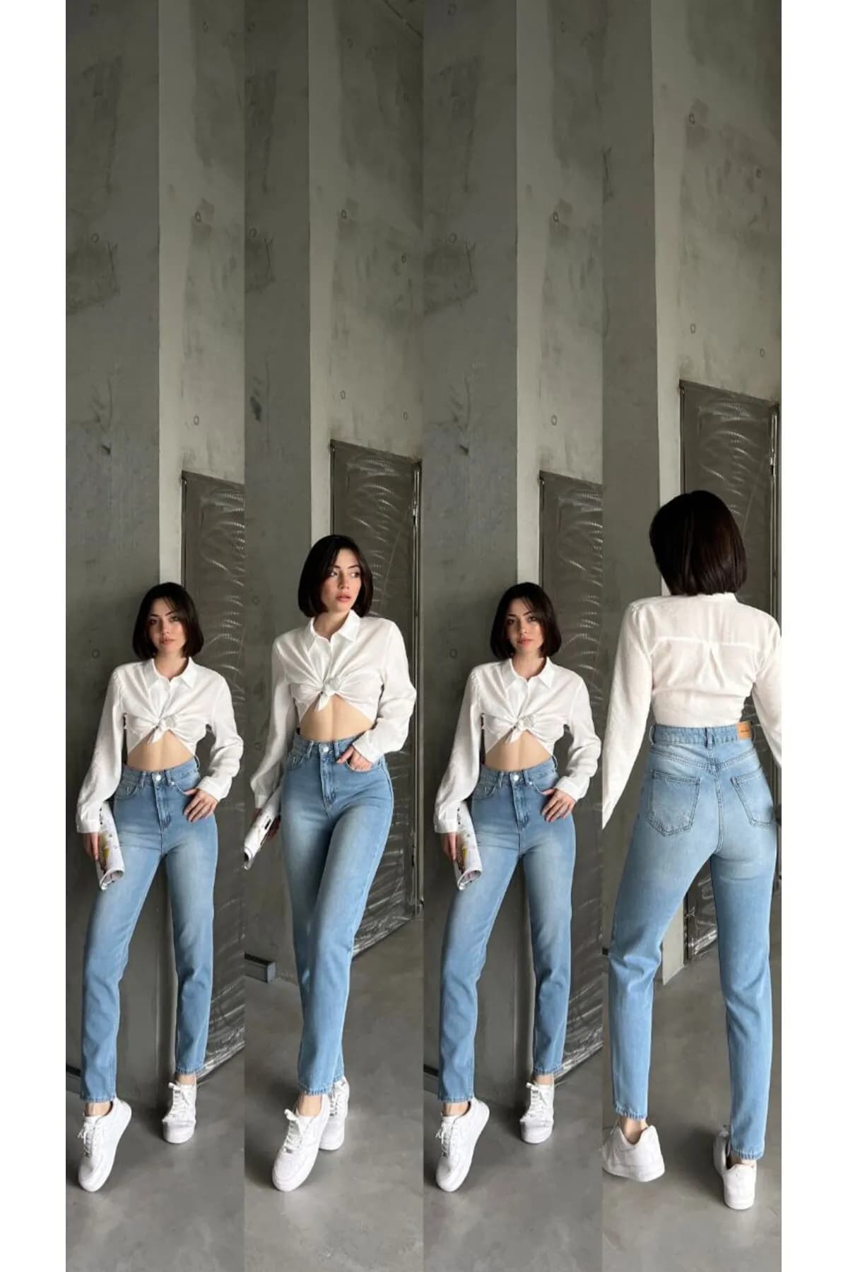 Kusursuz Kalıp, Yüksek Bel Lüks Denim – Mom Jean — görsel 4