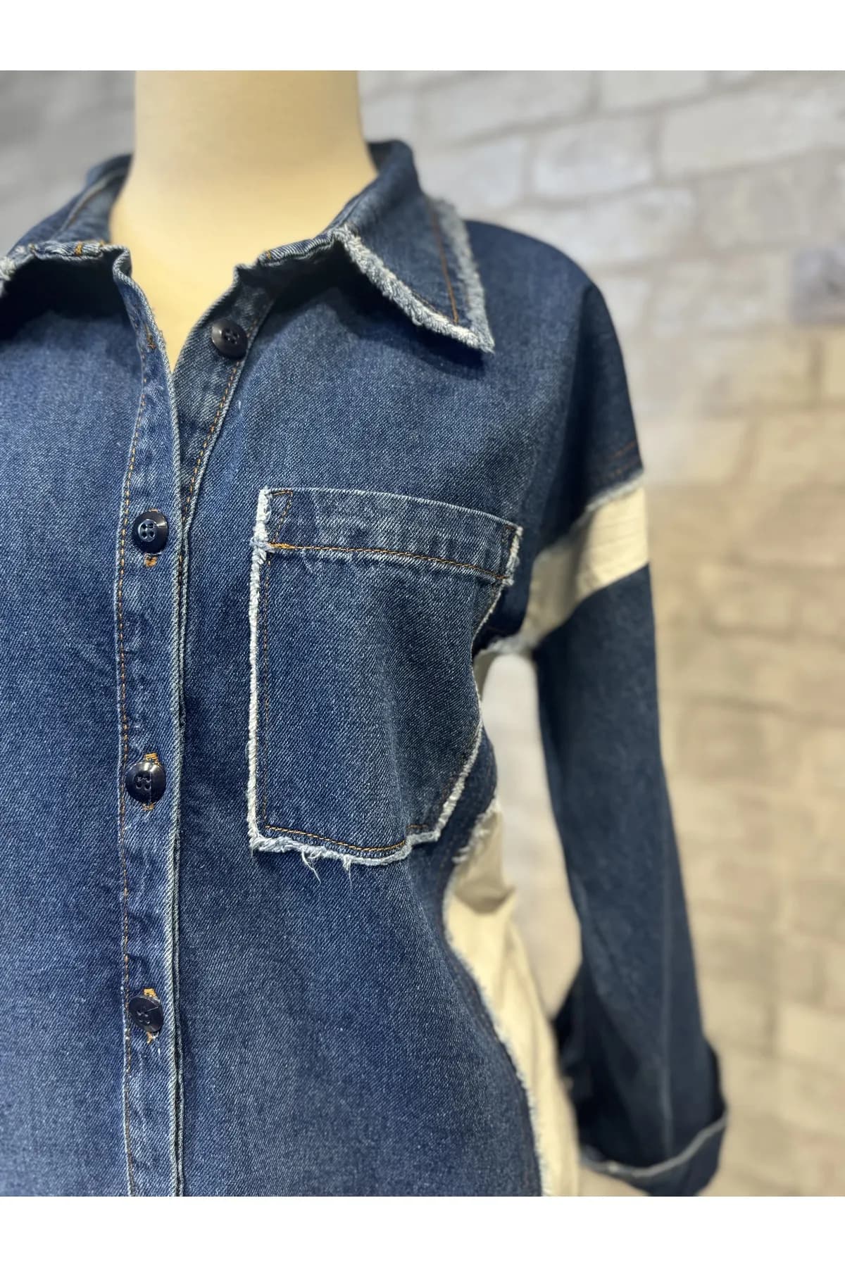 Denim mix gömlek/ceket