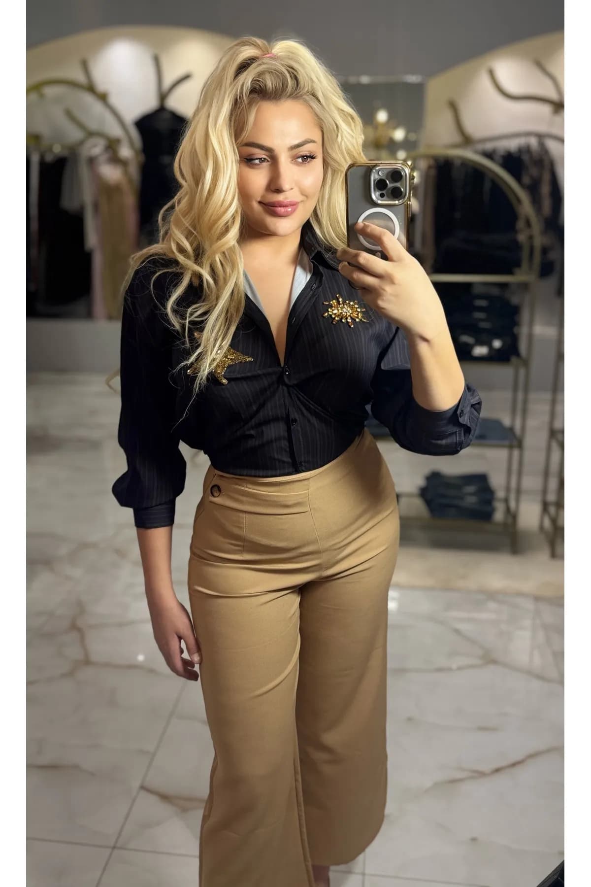 Yüksek Bel Fit Elegant Kumaş Pantolon – Şık & Kadınsı Modern Kesim