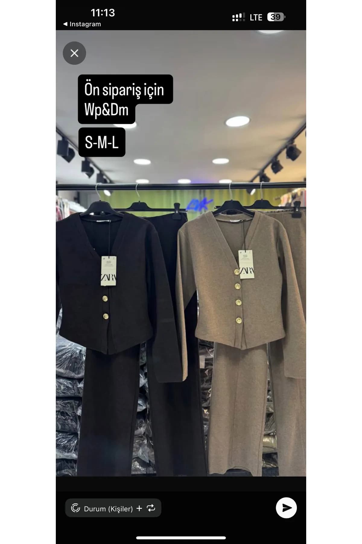 Vizon Düğmeli Triko Takım – V Yaka Hırka & Yüksek Bel Pantolon — görsel 3