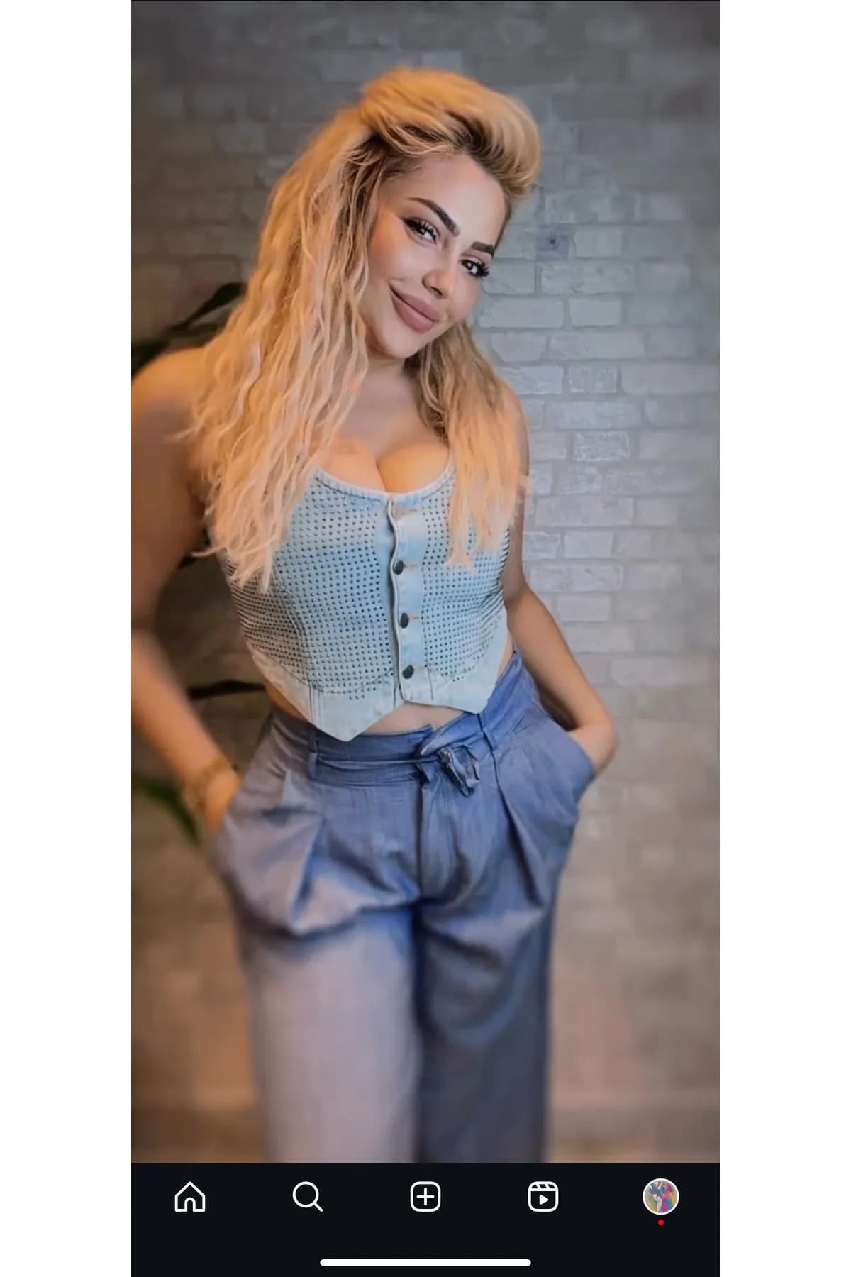 Yüksek Bel Kuşaklı Bol Paça Pantolon — görsel 3