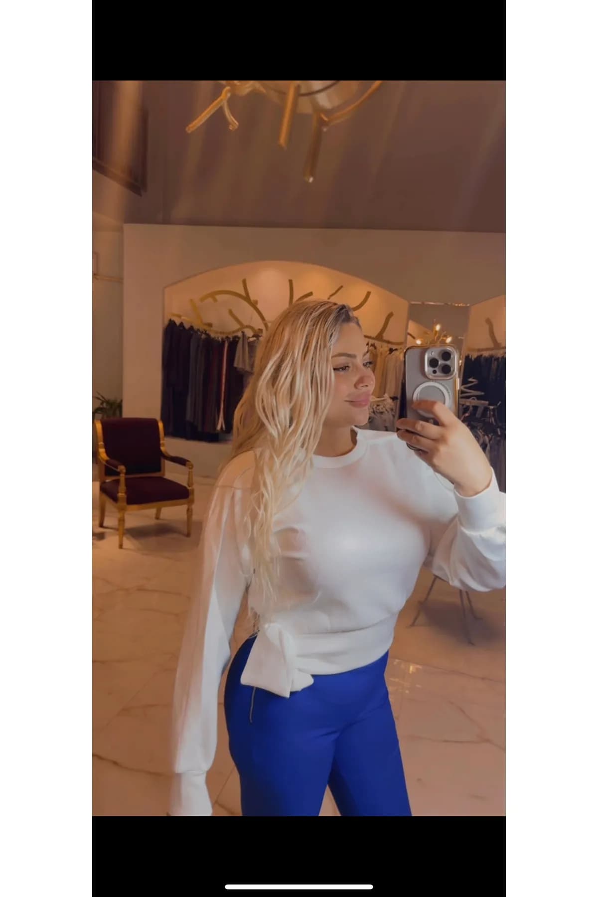 Beyaz scuba kışlık bluz — görsel 4